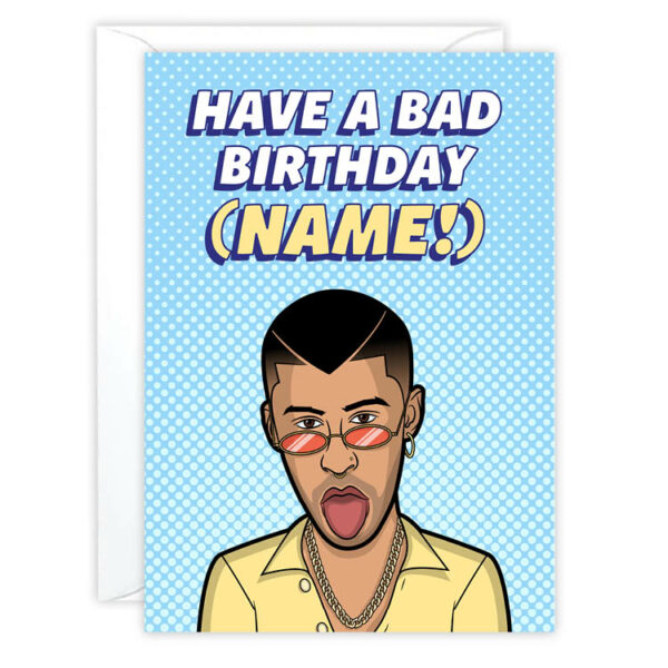 Bad Bunny Birthday Card