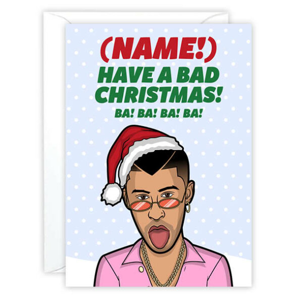 Bad Bunny Christmas Card