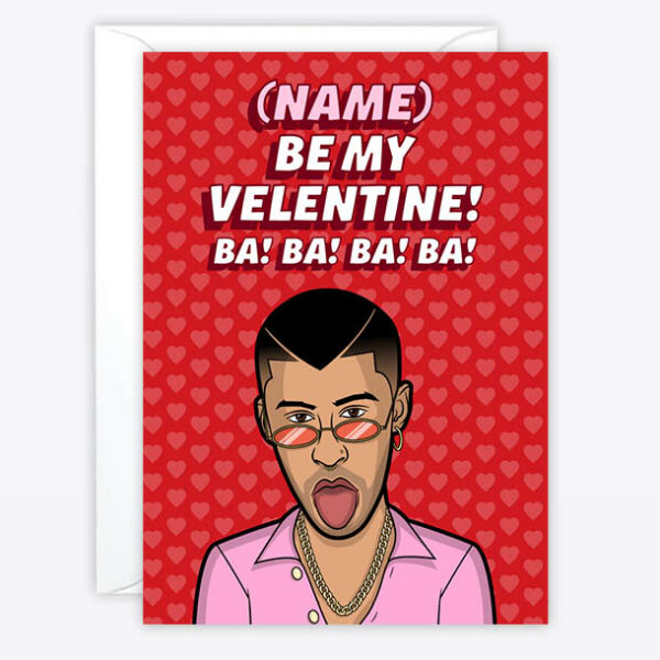 Bad Bunny Valentine's day card