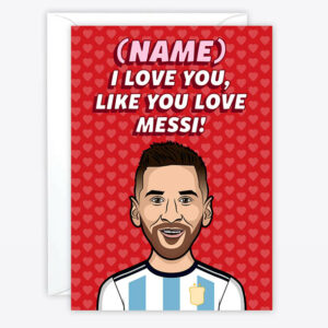 Lionel Messi Valentine's day card